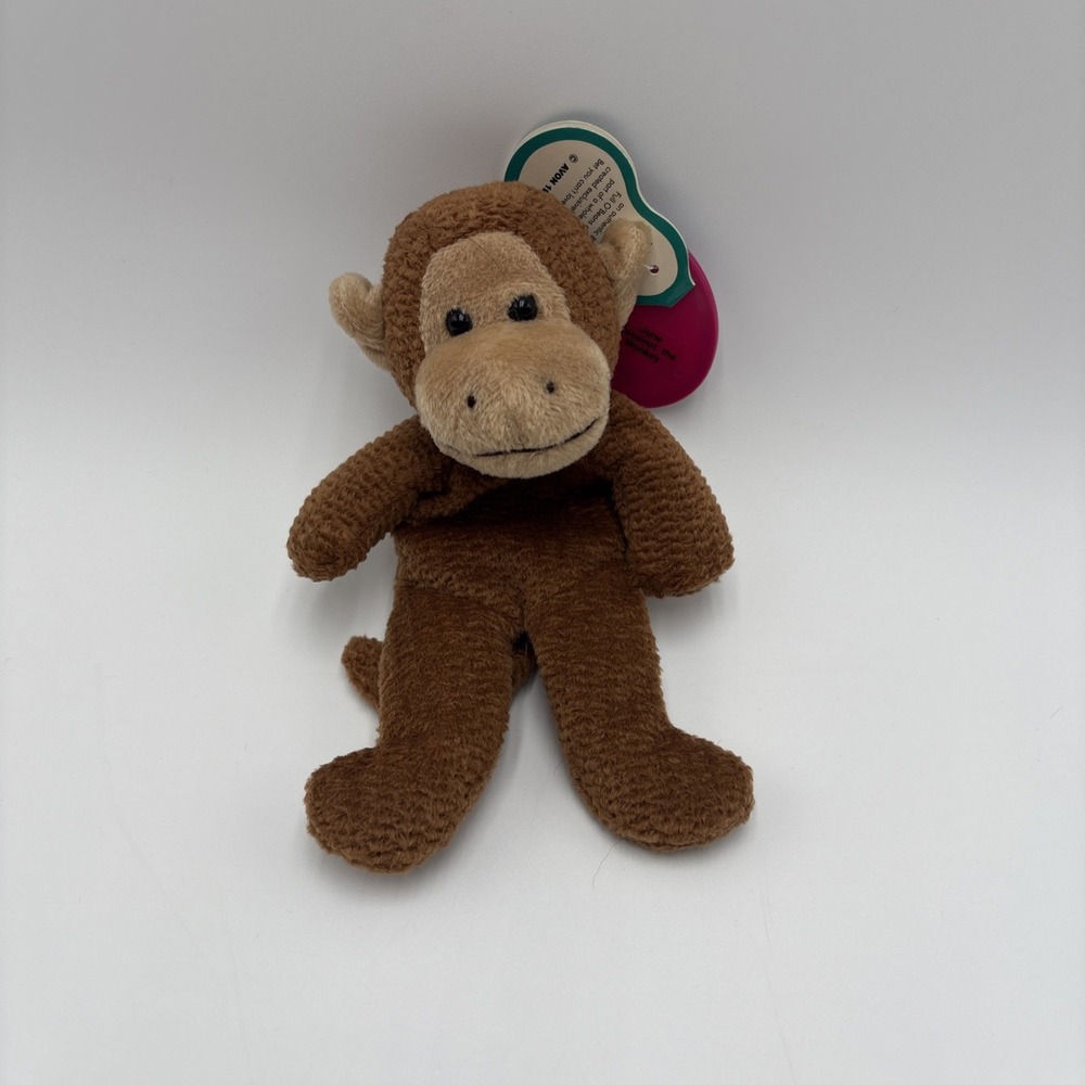 Vintage 1999 Avon Full O Beans June Coconut The Monkey Stuffed Plush Beanie Doll